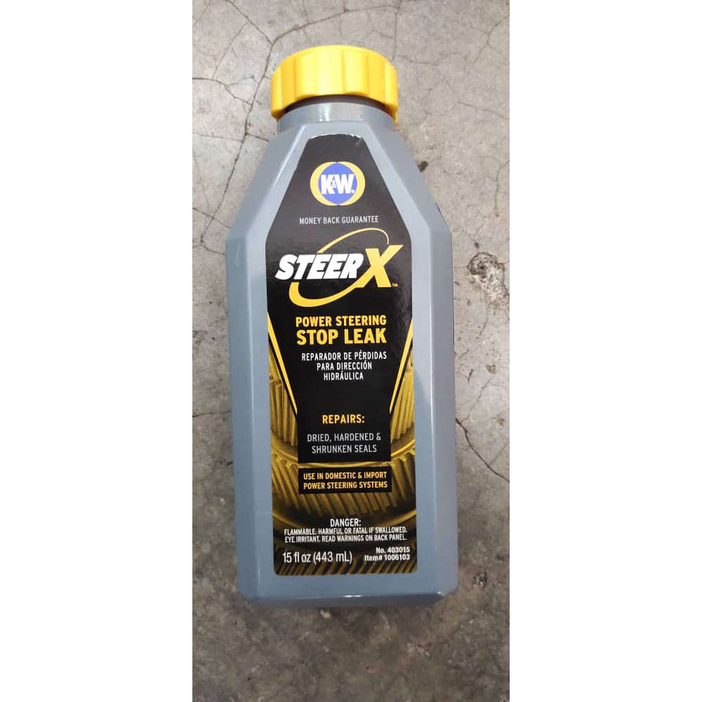 K&W STEER X Power Steering Stop Leak (Treatment) 15fl oz (443 ml