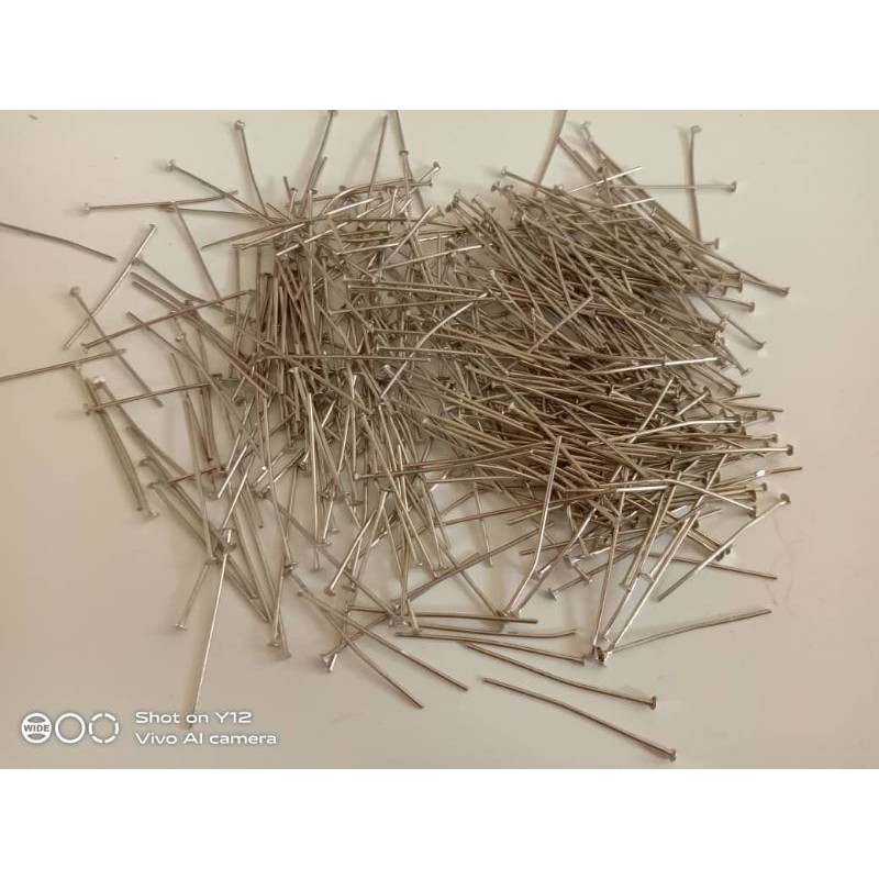 (D11) T Pin Silver 3cm (100pcs ++) | Shopee Malaysia
