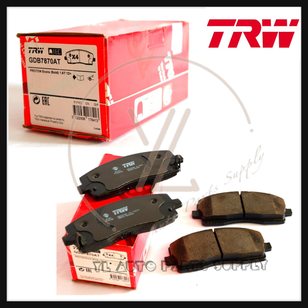 PROTON EXORA BOLD TURBO TRW FRONT DISC BRAKE PAD ( GDB7870 ) Shopee