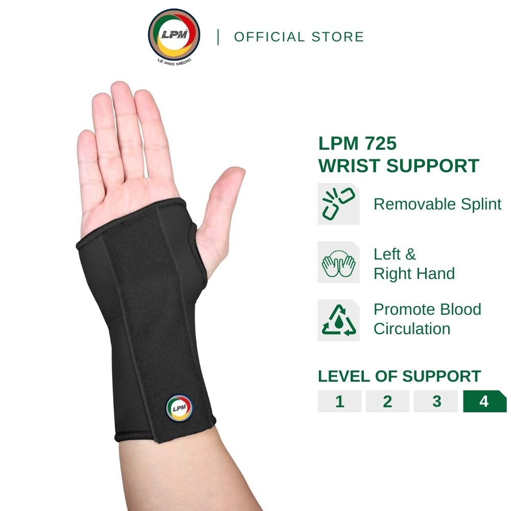LPM Wrist Support 725 Wrist Splint Hand Thick Neoprene Wrist Guard with Removable Spoon Promote