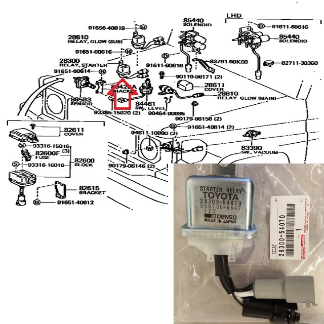 TOYOTA MULTIPLE MODELS STARTER RELAY ASSY | Shopee Malaysia