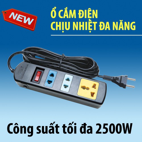Multi-purpose heat-resistant power outlet - Honjianda - 3 meter cord ...