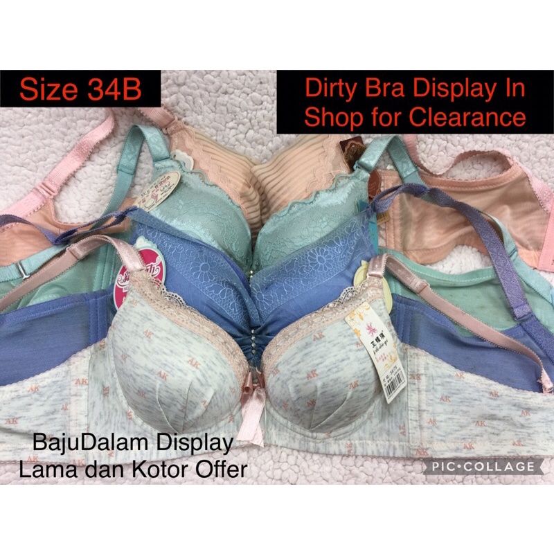 Clearance Dirty Bra 34B Shop Display/ Offer BajuDalam Kotor dan Lama 34B