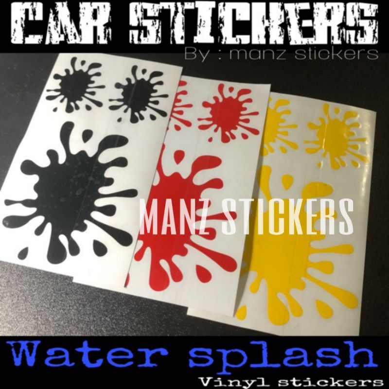 [24 HOURS SHIP] STIKER KERETA WATER SPLASH / CAR STICKER WATER SPLASH