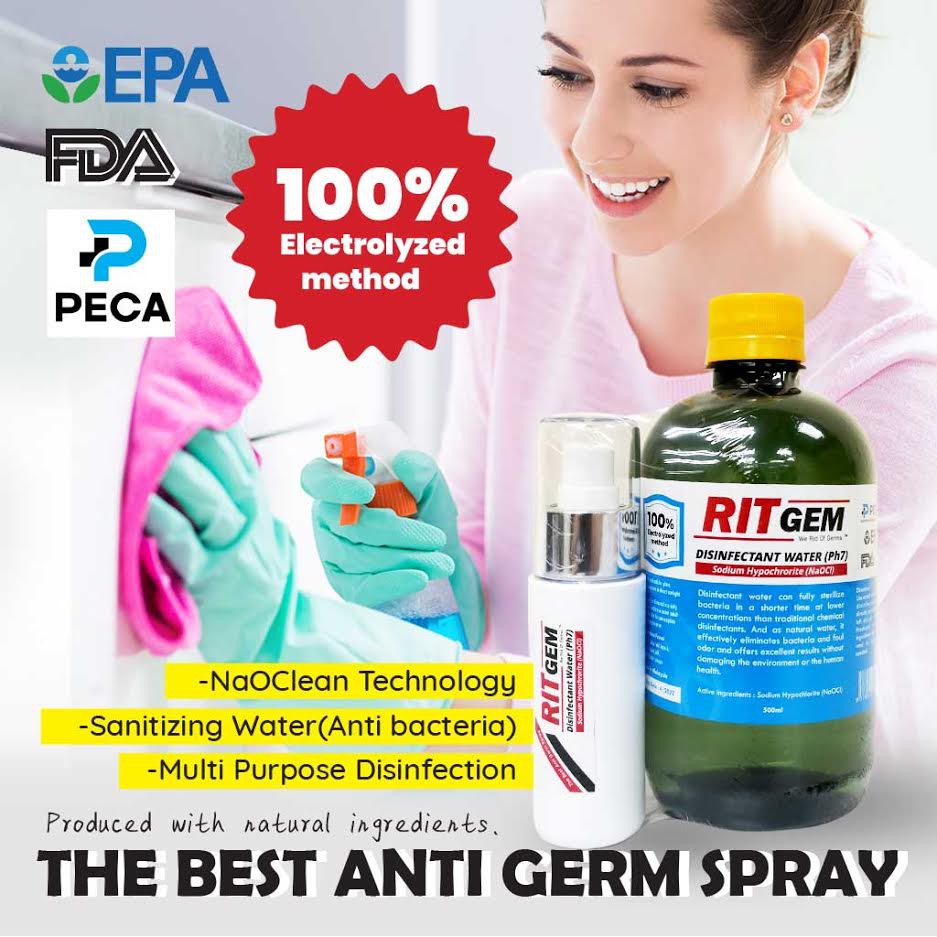 Ready Stock RITGEM 100% Disinfectant Best Anti Bacteria Virus Kill Germ ...