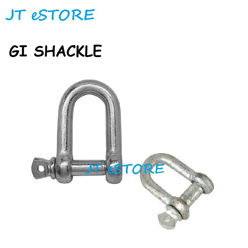 [JT eSTORE] Electric Galvanized JIS Shackle / GI D Shackle - 5/ 6/ 8 ...