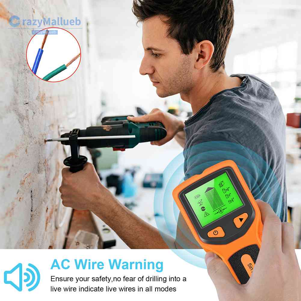 5-in-1Metal wall detector/wall scanner suitable for detecting AC live ...