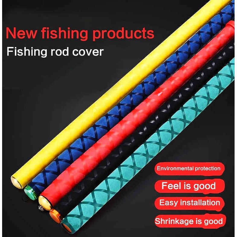 🔥🔥100cm×30mm Fishing Rod Handle Non-Slip Grip Textured(x-diamond) Heat  Shrink Tubing Tube Sleeve