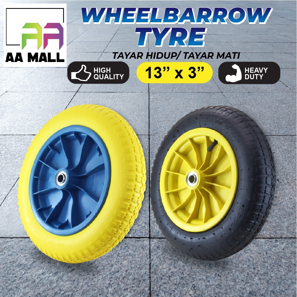 AA MALL Heavy Duty Wheel Barrow tyre / Tayar kereta sorong RIM PVC ...