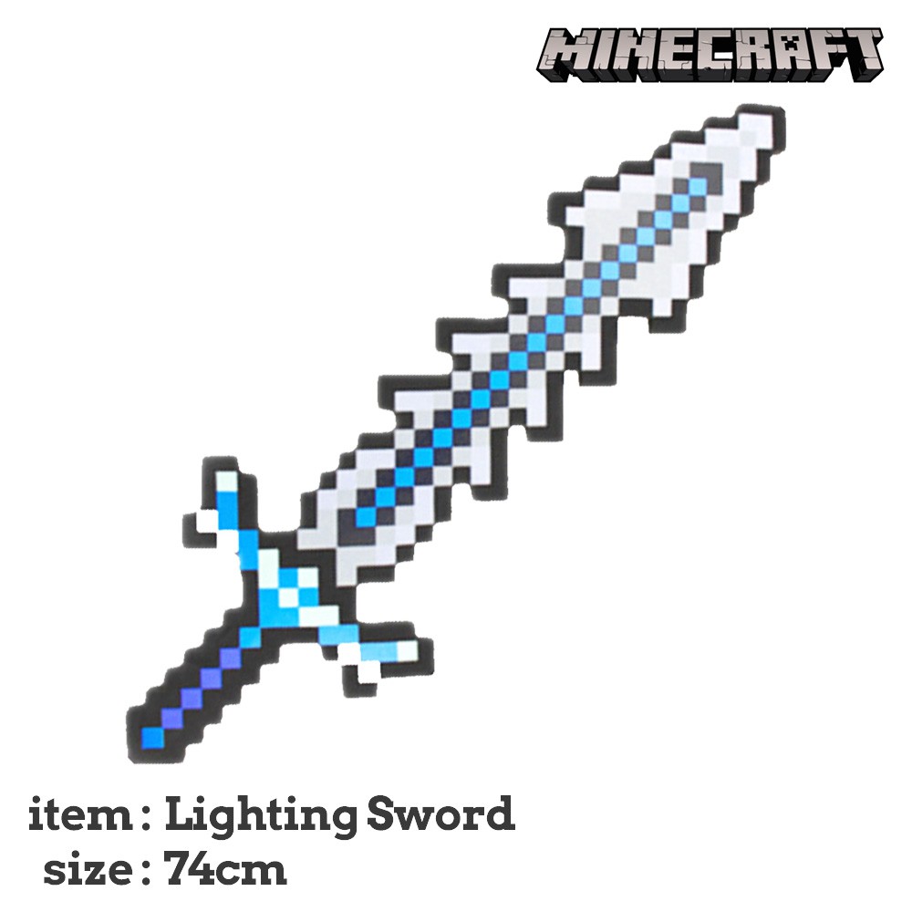 READY STOCK] Minecraft Foam Toys Cosplay Party - Fire Lighting King Sword /Axe/Sword/Rifle/Shovel (38cm - 80cm) | Shopee Malaysia