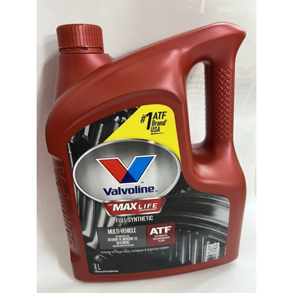 VALVOLINE MAXLIFE ATF 4L Shopee Malaysia