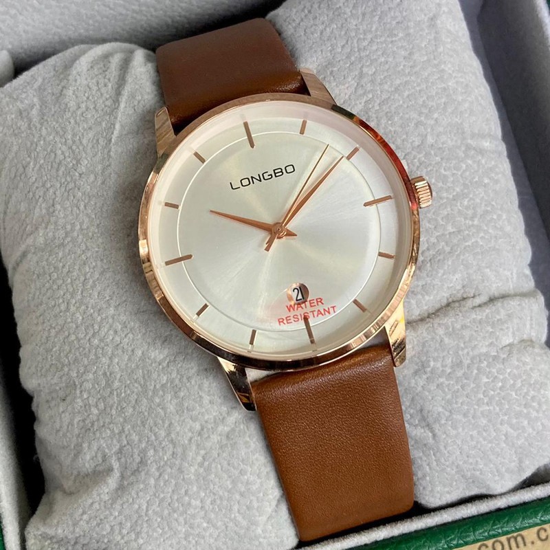 Longbo leather outlet watch