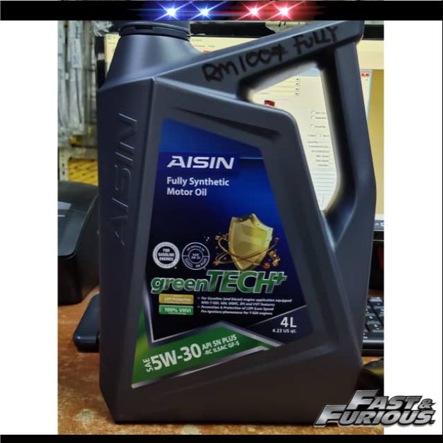 AISIN Green TECH+ 5W30 4L API SN PLUS -RC ILSAC GF-5 | Shopee Malaysia