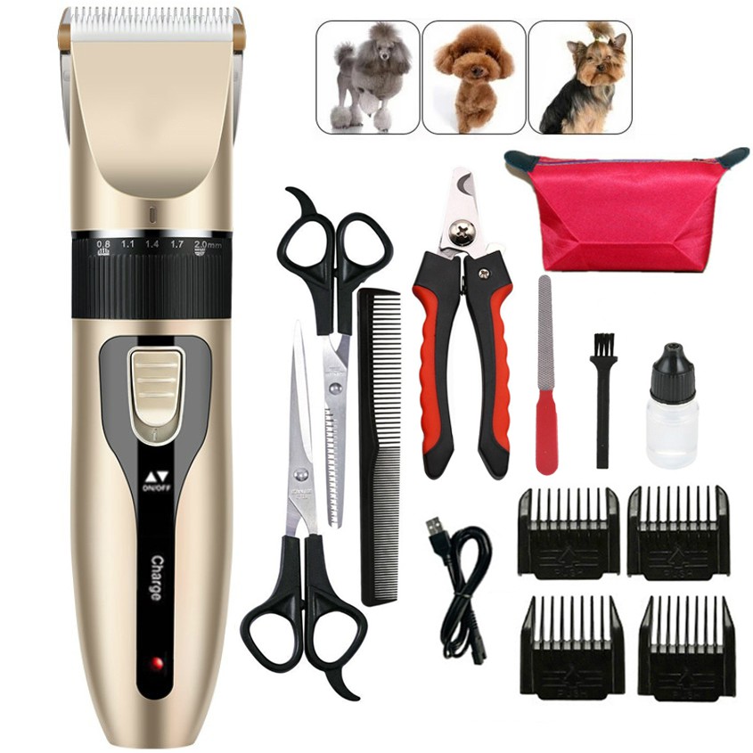 Rechargeable Cat Dog Pet Shaver Hair Trimmer Grooming Kit Electrical ...