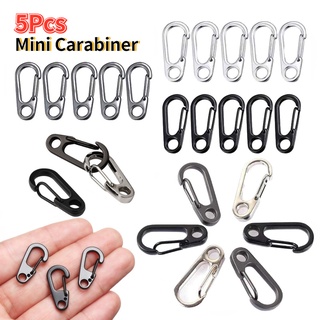 5Pcs Mini Screw Lock Carabiner Snap Hook Clip Aluminum Carabiner Snap  Spring Clip Hook