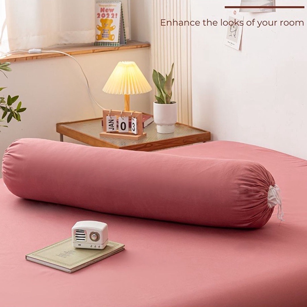 PREMIUM COTTON BOLSTER CASE PLAIN COLOUR SARUNG BANTAL PELUK 105CM X 36CM Shopee Malaysia