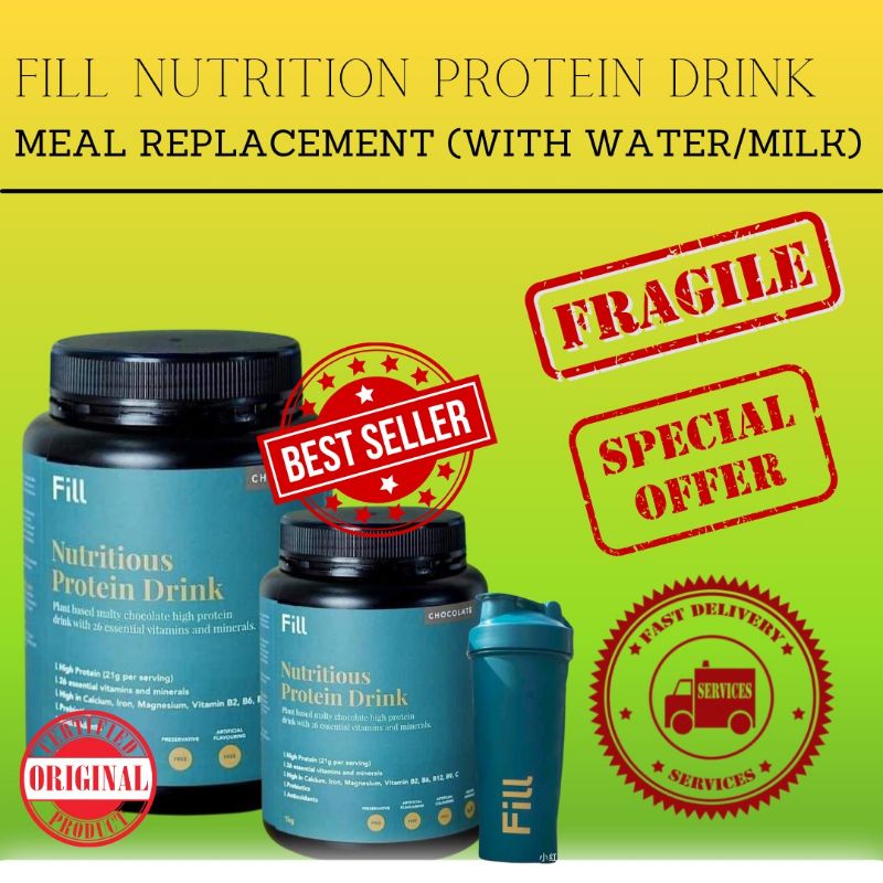 Fill Protein Nutritious Drink - Chocolate Flavor Meal Replacement 1KG ...