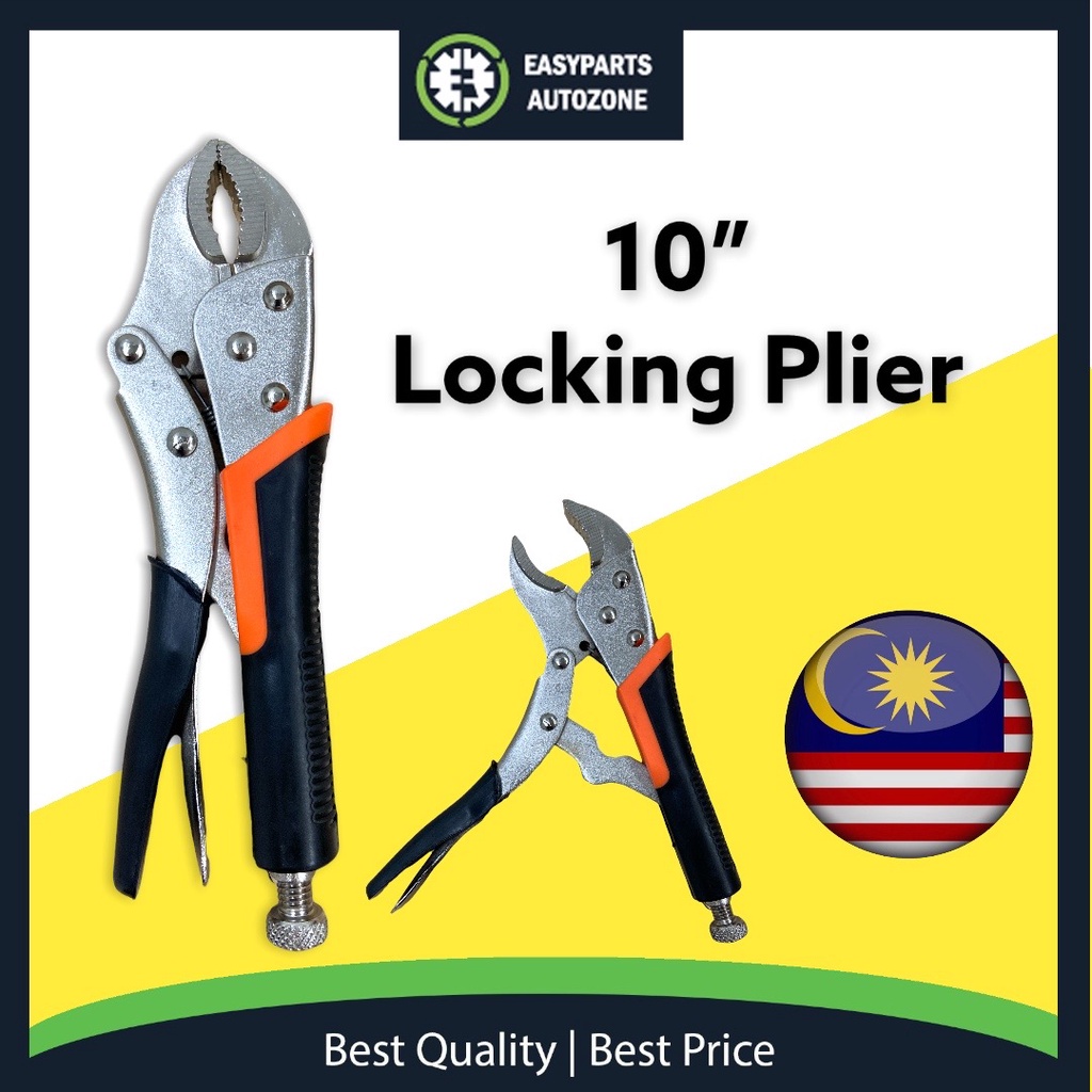 Autozone 10 INCH LOCKING PLIER VICE GRIP PLIER CURVED JAW LOCKING TYPE TORQUE LOCK Shopee Malaysia