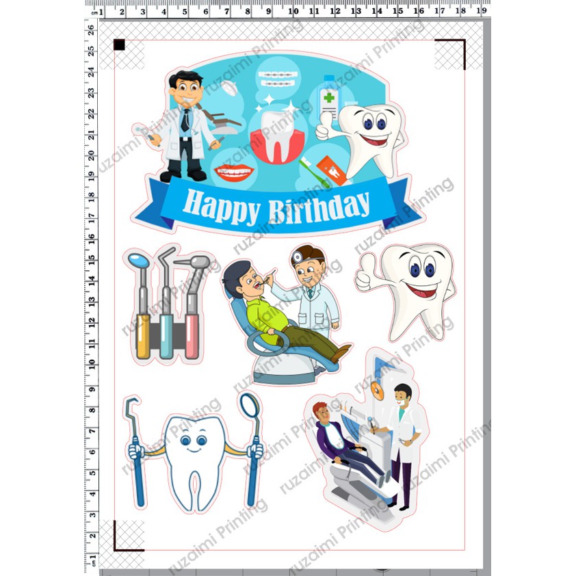 Dentist Cake Topper 001 Shopee Malaysia