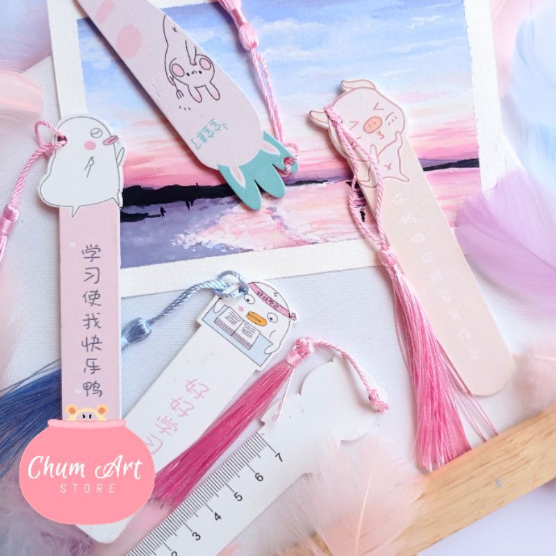 (Bom Art) Bookmark Wooden Bookmark | Shopee Malaysia