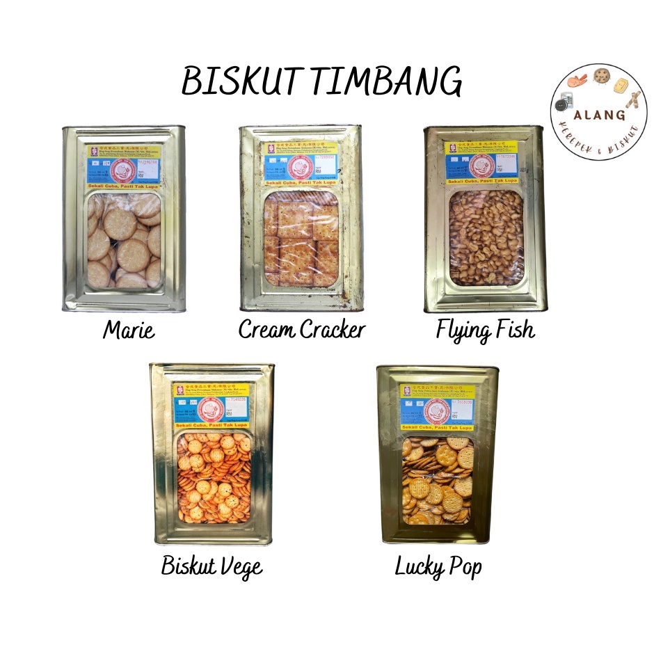 Tin Hup Seng Cream Crackers Biskut Marie Flying Fish Lucky