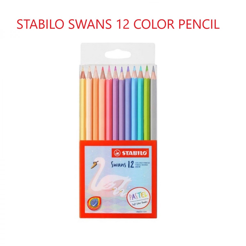 1877L STABILO SWANS COLOR PENCIL (PASTEL SOFT COLOR SHADES) | Shopee ...