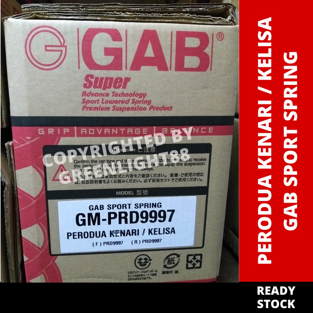 (100% ORIGINAL) PERODUA KENARI / KELISA GAB SPORT SPRING (1 SET 4 PCS ...