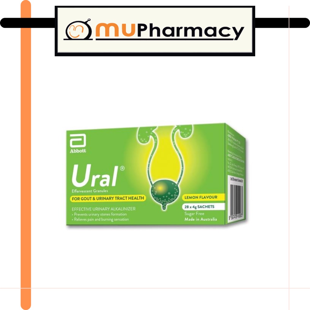 Ural Effervescent Granules 28's For Gout and Urinary Tract Health