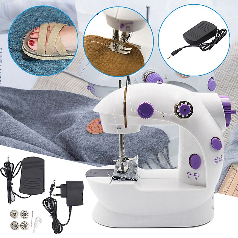 Steel Handheld Electric Sewing Machine Dual Speed Portable Night Light