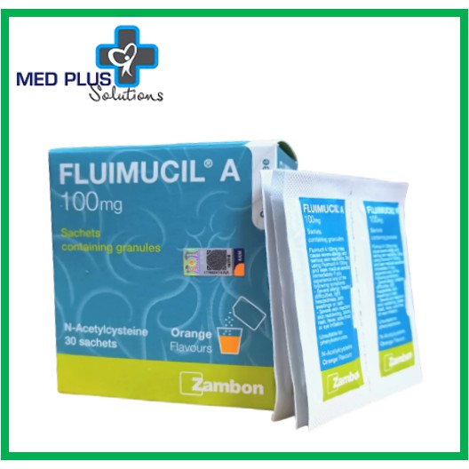 Fluimucil A 100mg N Acetylcysteine Orange Flavours 30 Sachets Exp