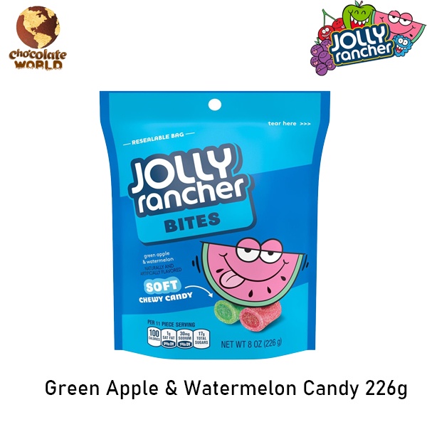 Jolly Rancher Bites Green Apple & Watermelon Soft Candy 226g (US ...