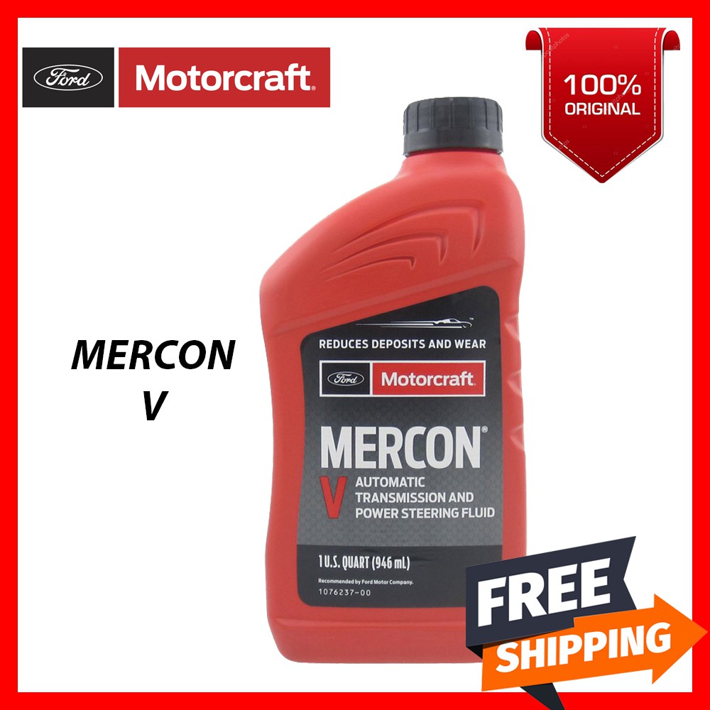 (100 Original) Ford Motorcraft MERCON V ATF & POWER STEERING FLUID