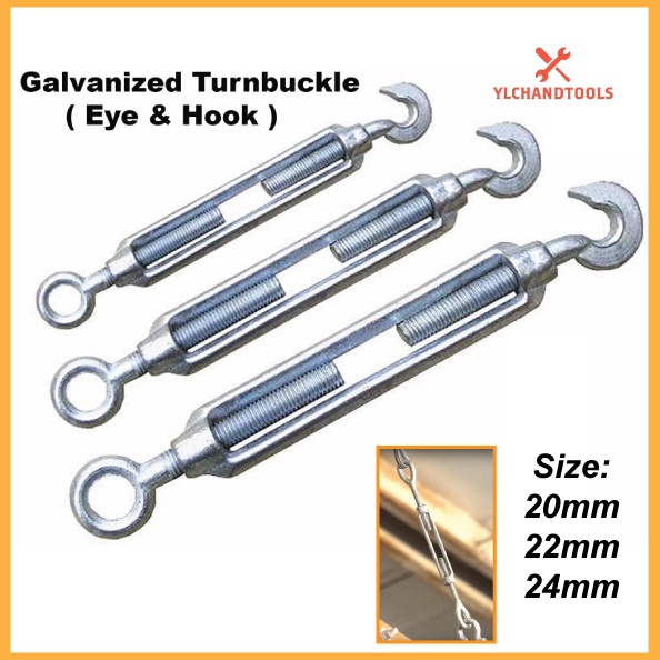 M20,M22,M24 GALVANIZED EYE & HOOK TURNBUCKLE Shopee Malaysia