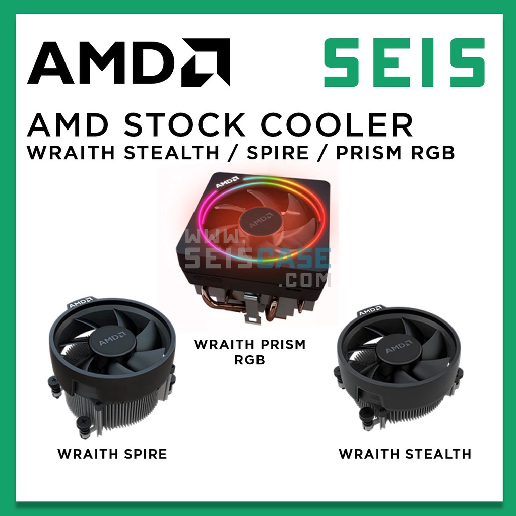 AMD Stock Cooler Wraith Spire Stealth Prism RGB Ryzen Processor AM5 ...