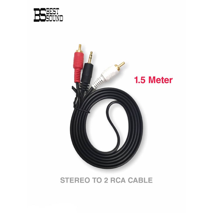 3.5mm Stereo Audio Aux to 2 RCA L/R Cable ( Ready Stock ) | Shopee Malaysia