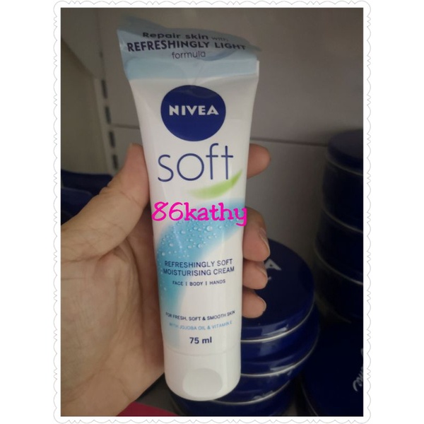 Nivea Soft Moisturizing Cream Tube (75ML) Shopee Malaysia