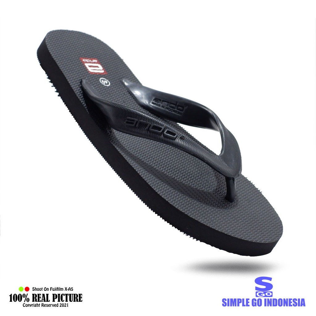 Ando Hawaii Men's Flip Flops original Flexible Rubber Men's Plain Home Slippers flip flop