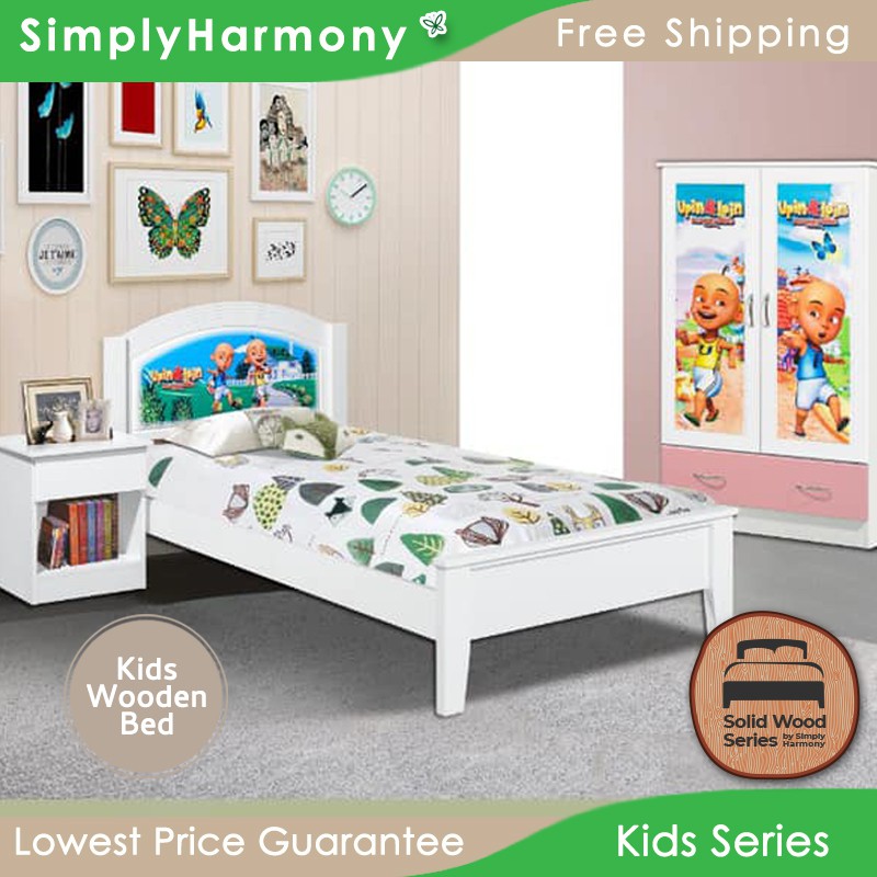 SHSB Kids Series / Wooden Kids Bedroom Set / Single Bed / Wardrobe