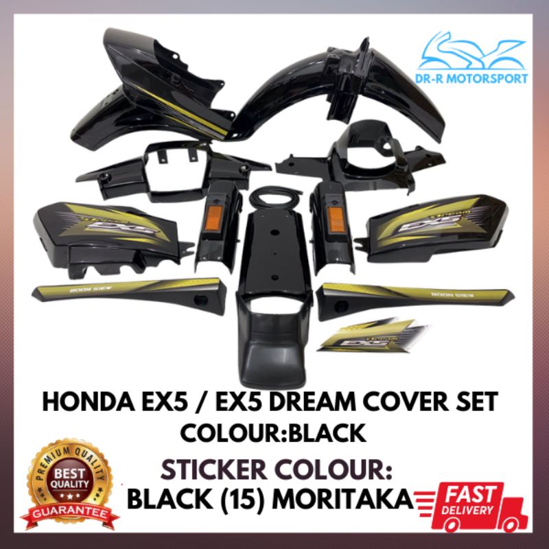 Honda Ex5 / Ex5 Dream Body Cover Set (Siap Tampal Sticker)+Free Gift ...