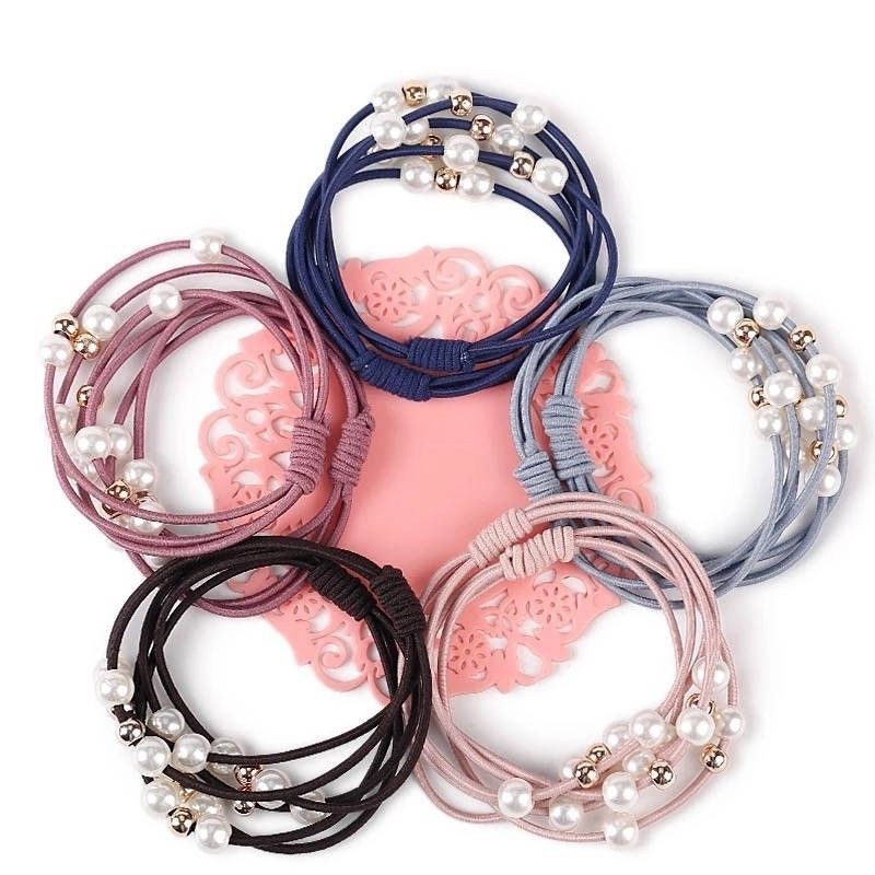 LZ Getah Rambut Manik ala Mutiara Women Imitation Pearl Hair Band Beads ...