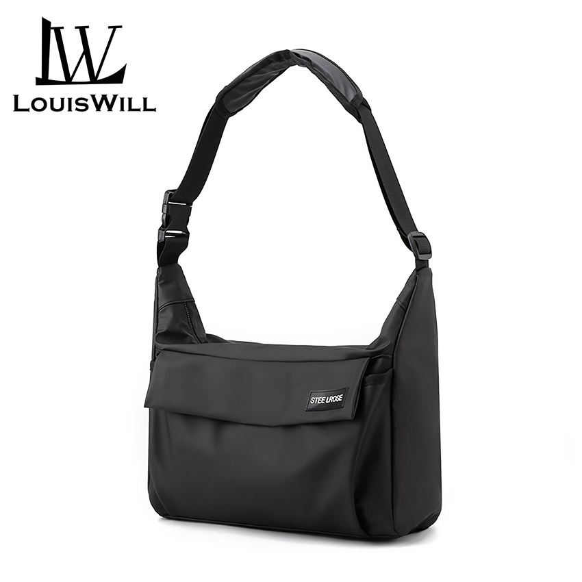 LouisWill Men Crossbody Bags Unisex Shoulder Bag Water Repellent Messengers Bag School Bag