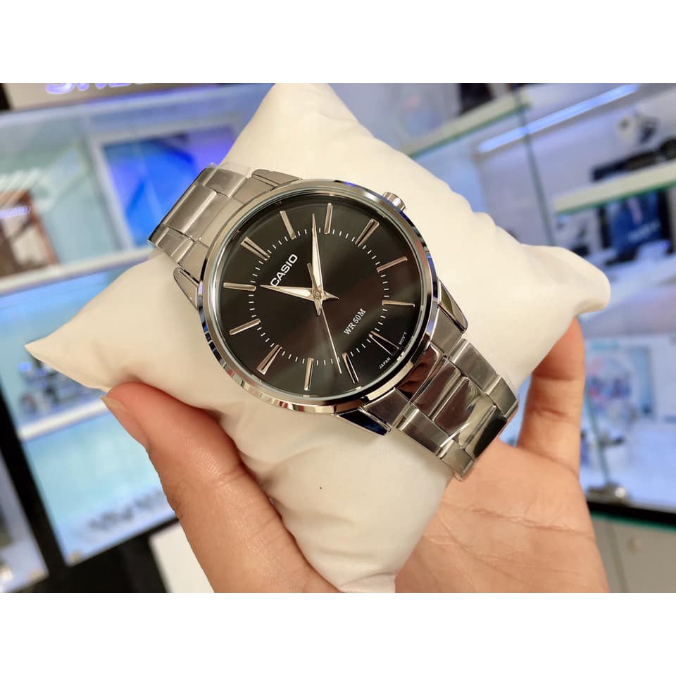 100 Original Casio Enticer MTP 1303D 1A Black Dial Stainless Steel Men s Watch MTP1303D 1A MTP1303D MTP 1303D 1AVDF Shopee Malaysia
