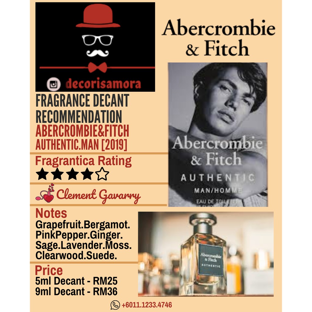 Abercrombie and fitch authentic best sale man fragrantica