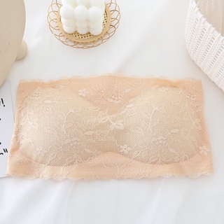 Women One Word Top Lace Girl Wrapped Chest Strap Chest Pad