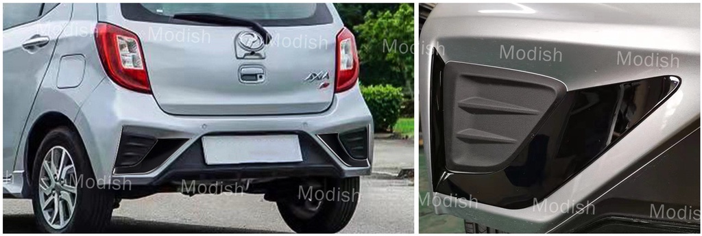 Modish Perodua Axia 2020-2022 Rear Bumper Garnish Rear Skirting Bumper ...