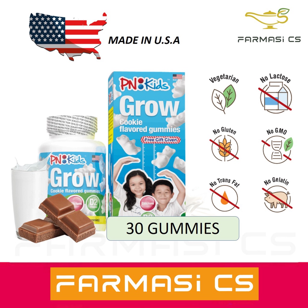 PN KIDS Grow Cookie Flavored Gummies 30 Gummies EXP05/2025 [ bones