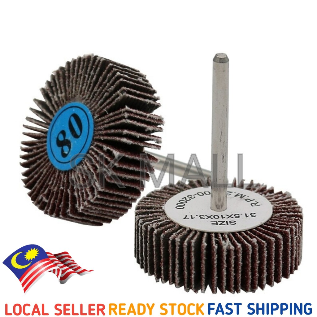 1X Grit Grinding Sanding Sandpaper Flap Wheel Disc For Rotary Tool Set