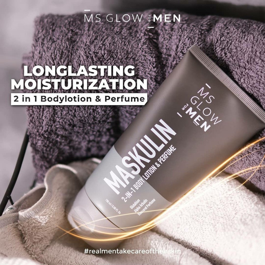 MS Glow For Men Maskulin Original 2in1 Body Lotion & Parfume Man ...