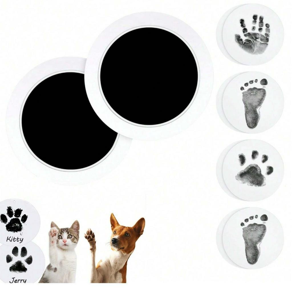 Dog Paw Print Kit,Dog Nose Print Kit Baby Footprint Kit, Clean Touch Foot Printing Kit