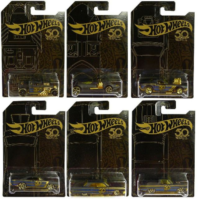 Hot Wheels 50th Anniversary Black And Gold Complete Set With Chase Car Shopee Malaysia 4776